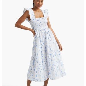 The Ellie Nap Dress in Blue Botanical (size Small)